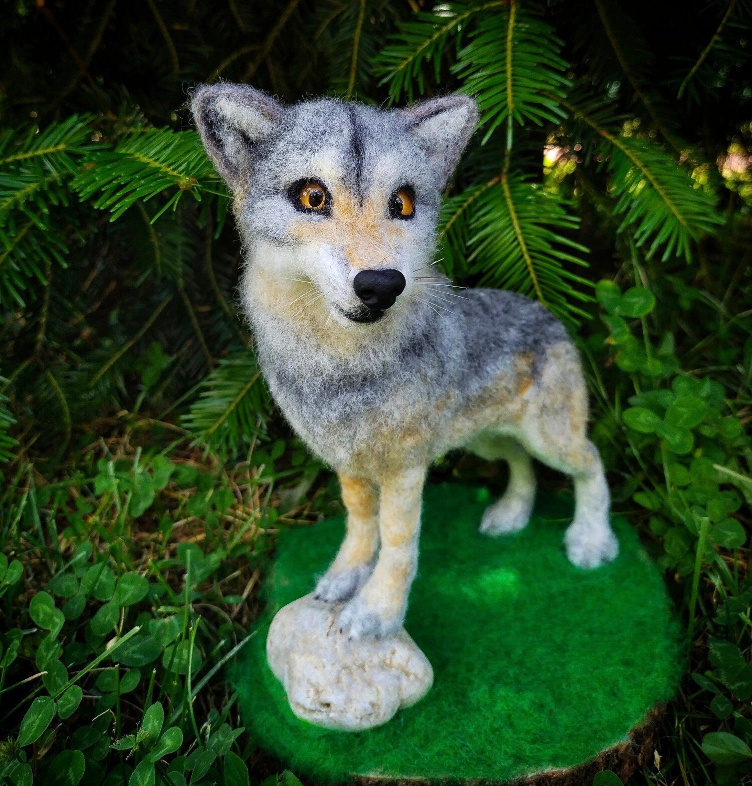 LightningStore Adorable Cute Orange Fox Wolf Doll Realistic Looking St