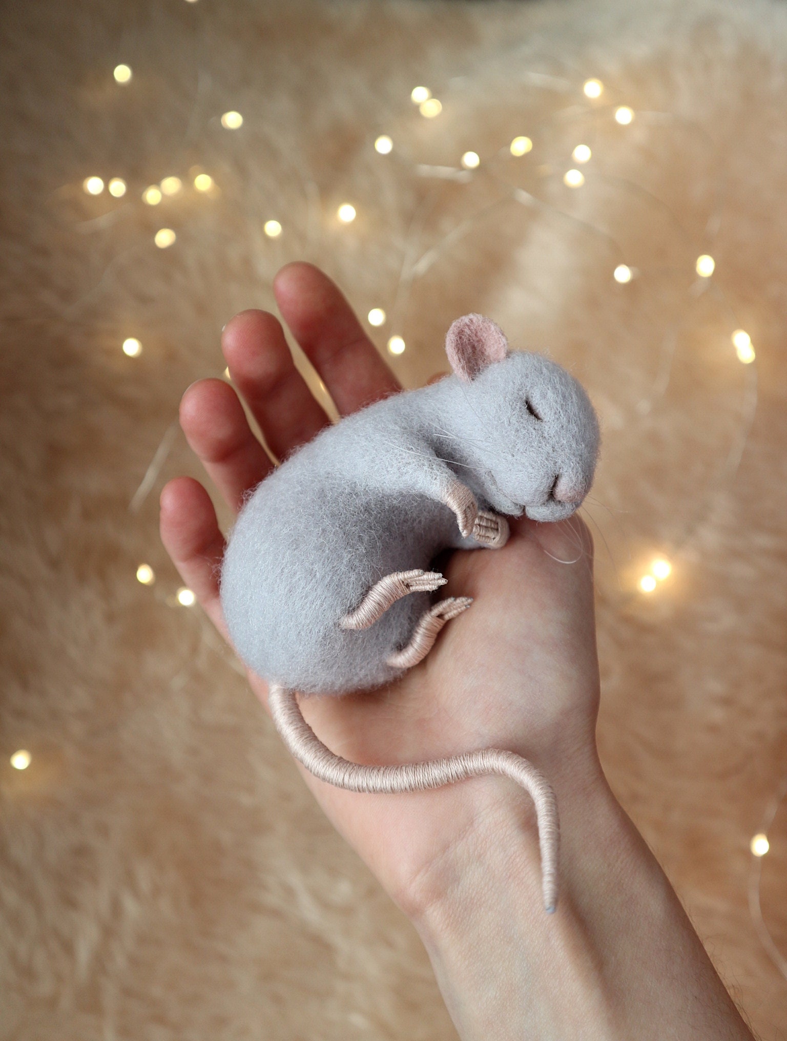 MADE TO ORDER Sleeping rat felt rat needle felted rats Etsy
