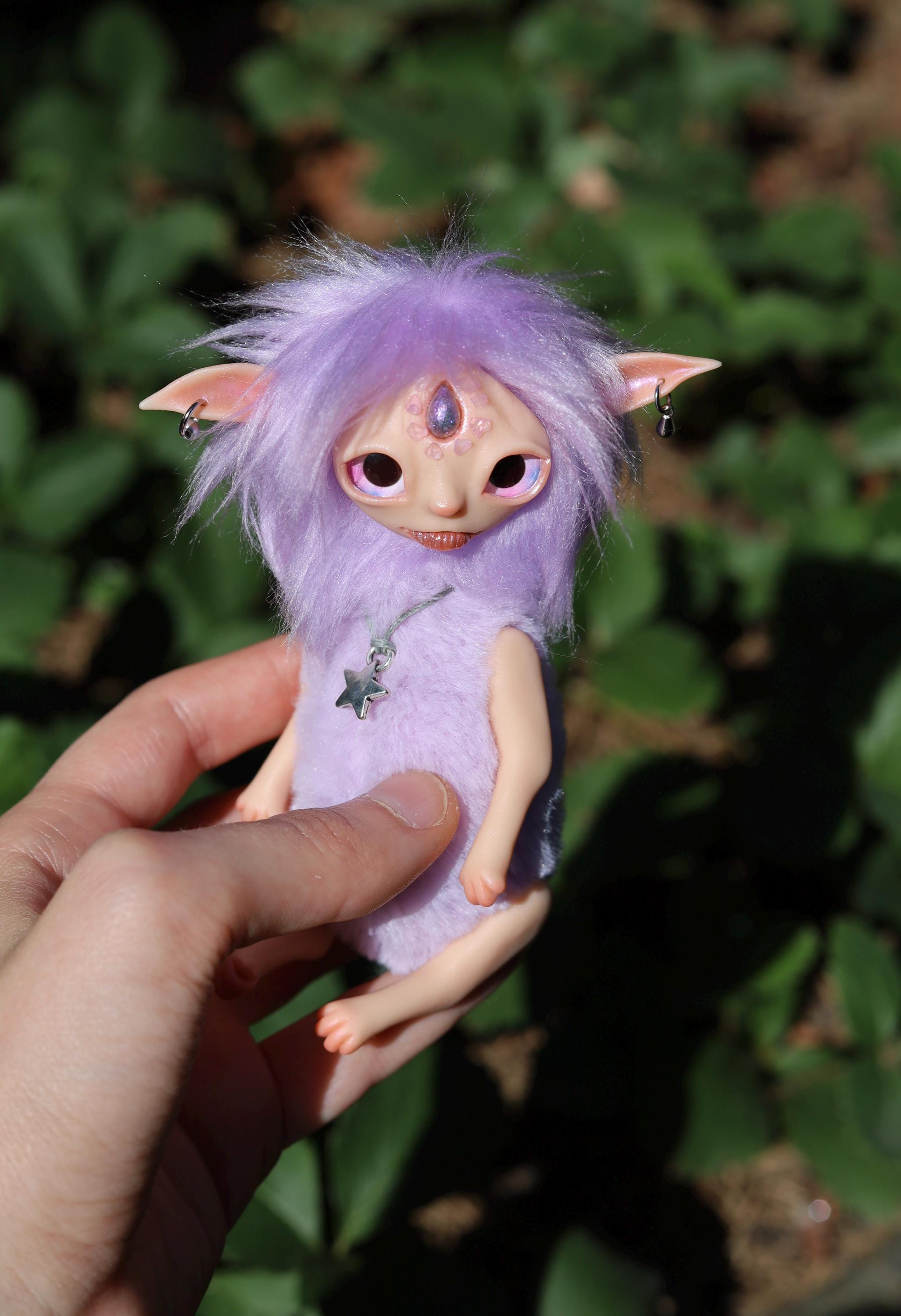 LYRELLE - Elf Art Doll, Plush Doll, Mixed Media Toy, Polymer Clay ...