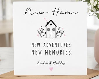 Personalised New Home Card, New Home Card for Friends - Congratulation on your New Home - Happy New Home