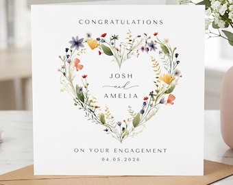 Congratulations On Your Engagement Card, Personalised Card