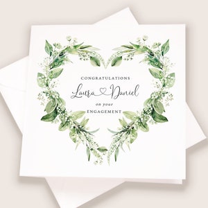 Personalised Floral Engagement Card