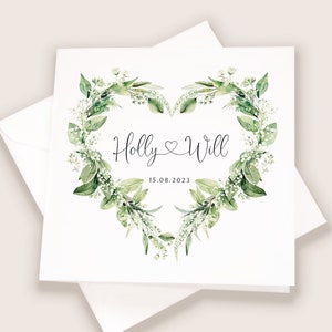 Personalised Floral Wedding Card, Anniversary Card