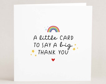 Thank You Card, A Little Card to Say a Big Thank You