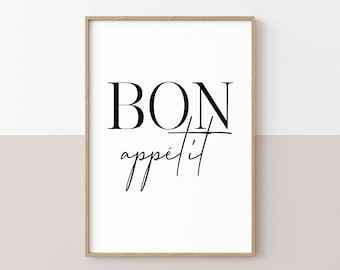 Bon Appetit Kitchen Wall Art Print