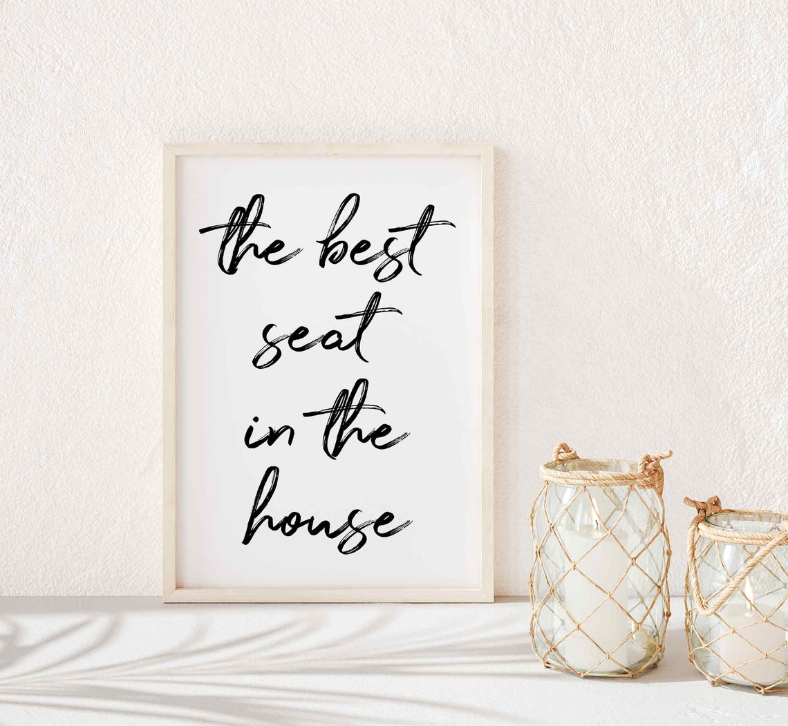 The Best Seat In The House Print Bathroom Print Funny Etsy