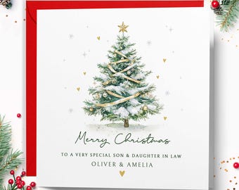 Christmas Card for Son and Daughter in Law Personalised