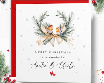 Auntie and Uncle Christmas Card