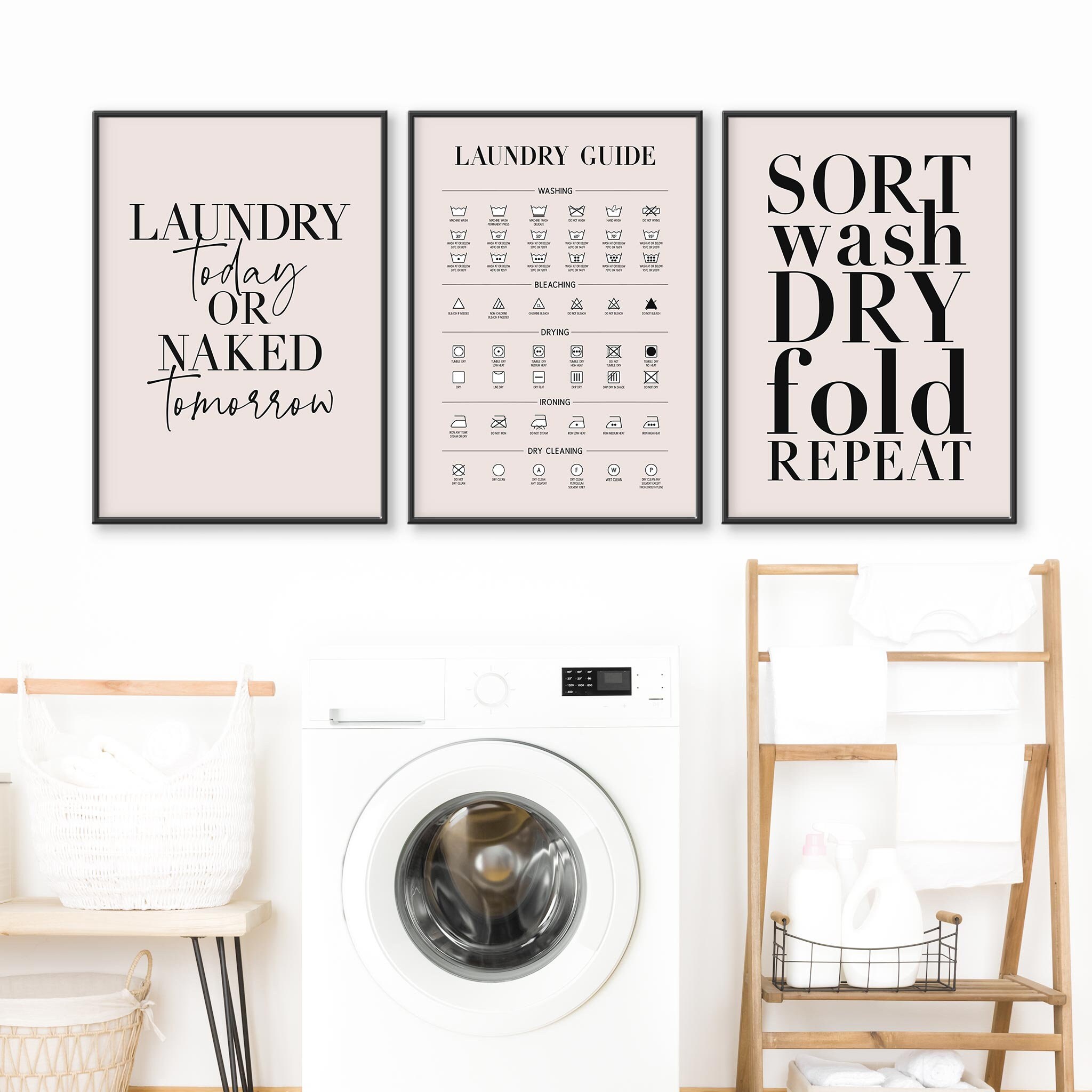 Utility Room Set of 3 Prints Utility Room Prints Home Print | Etsy