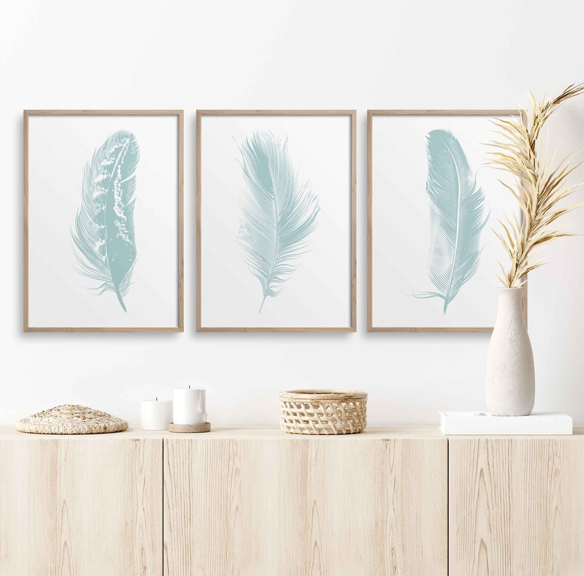 Duck Egg Blue Wall Art Wall Print Set of 3 Duck Egg Etsy