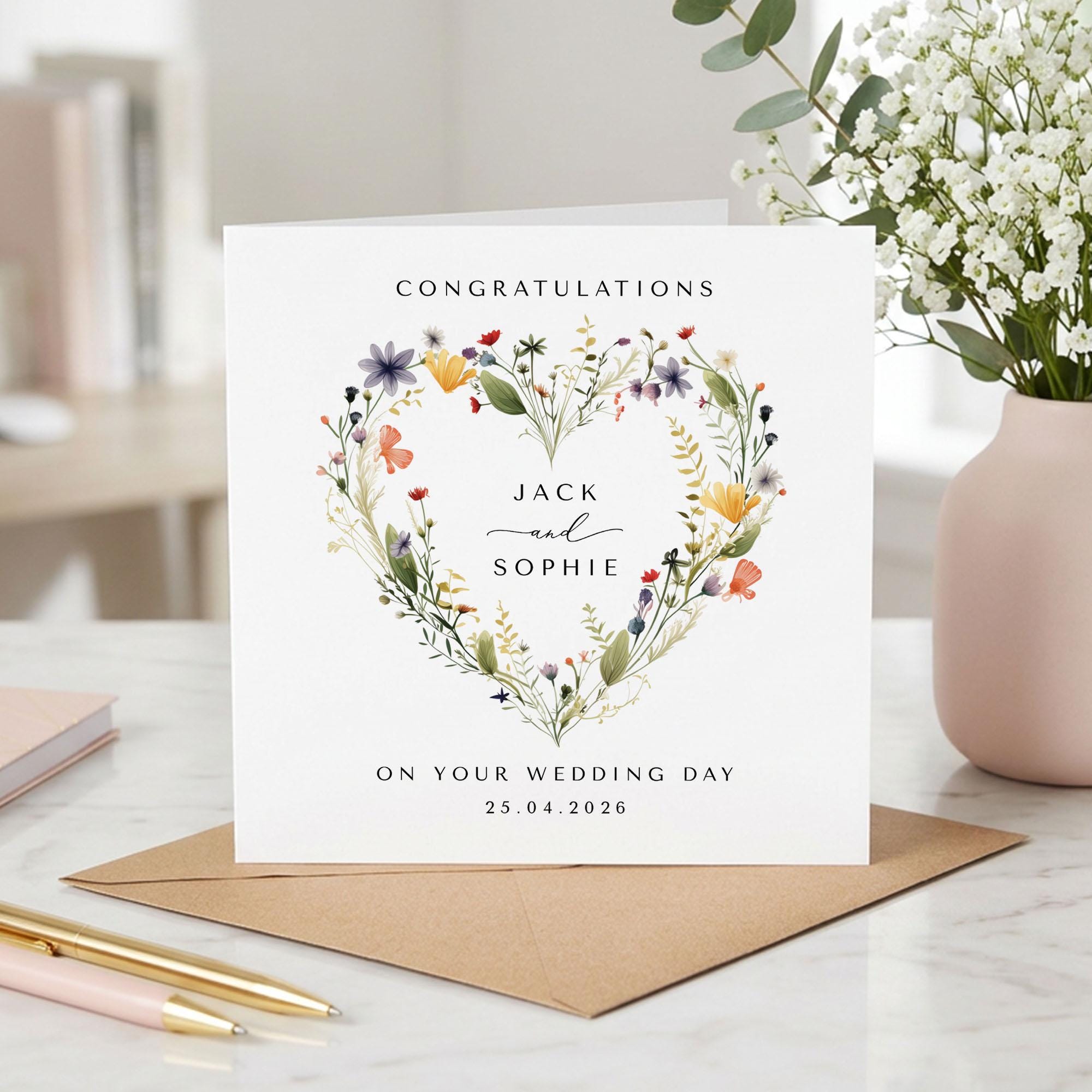 REFERENCE IMAGE · Personalized Wedding Day Card