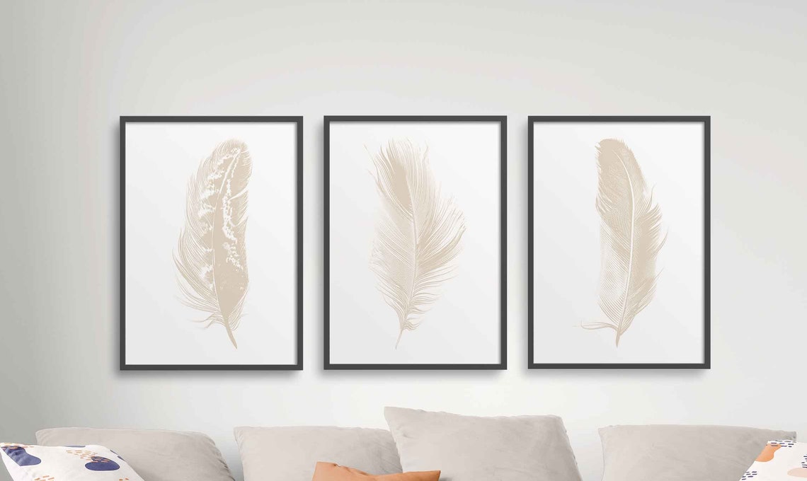 Cream Wall Art Wall Print Set of 3 Champagne Wall Art Etsy