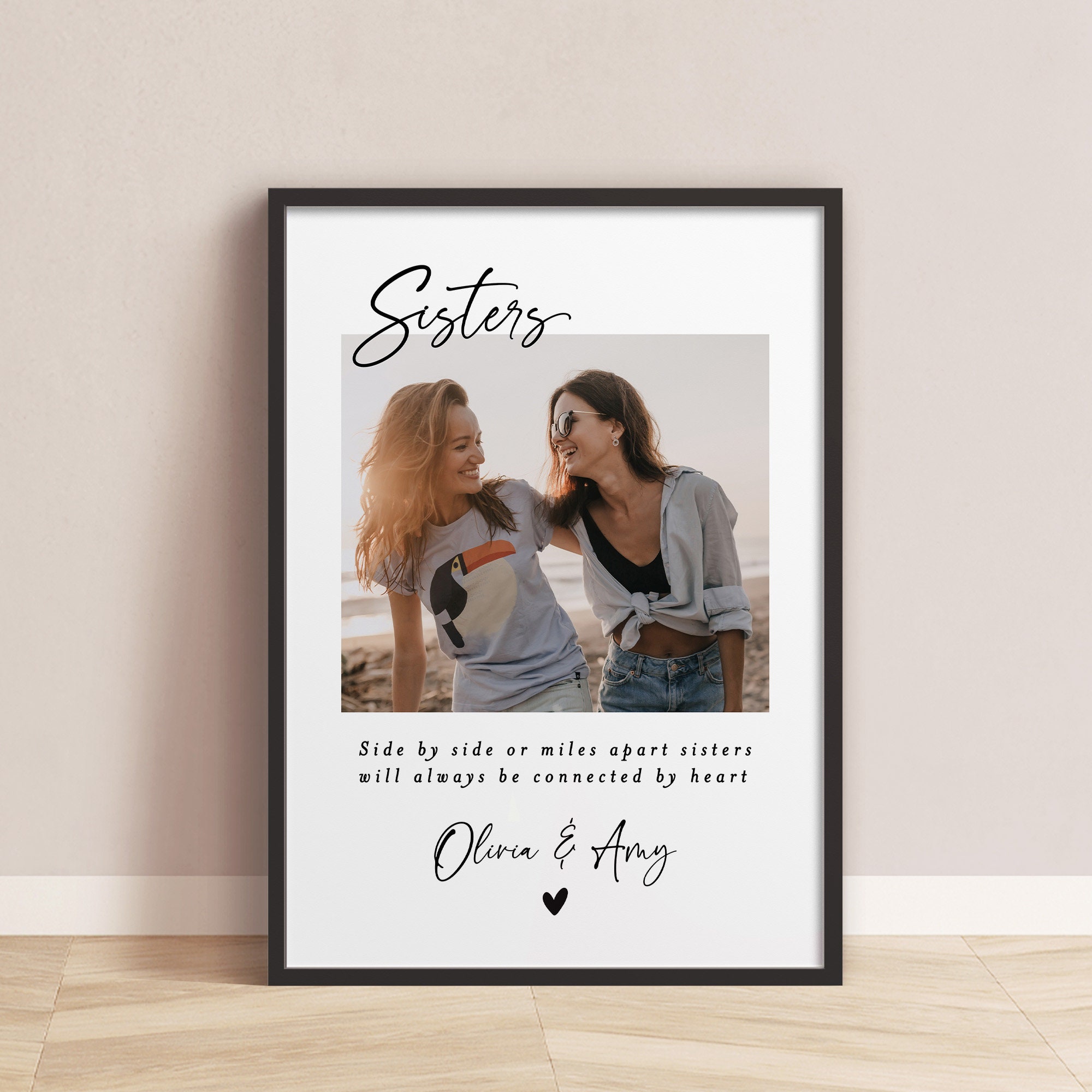 Personalised Sister Photo Print, Christmas Gift for Sisters - Etsy UK