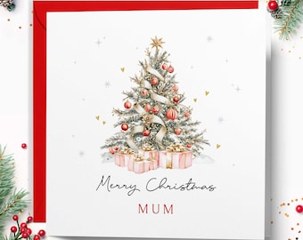 Personalised Christmas Card for Mum, Xmas Card for Mother