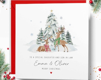 Son and Daughter in Law Personalised Christmas Card
