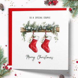 Christmas Card for Couple Personalised, Merry Christmas to a Special Couple