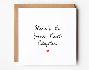 Here's to Your Next Chapter Card, Leaving Card