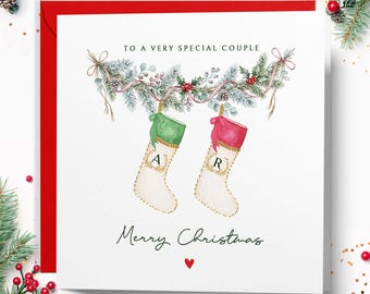 Personalised Christmas Card for Couple, Merry Christmas to a Special Couple