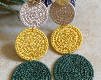 Handmade Crochet Statement Earrings