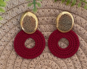 Handmade Crochet Statement Earrings: Liberty Boho Jewelry