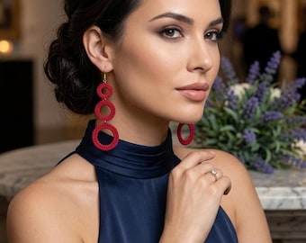 Handmade Crochet Statement Earrings: Boudreaux Boho Jewelry
