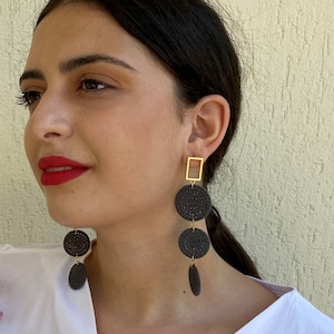 Handmade Crochet Drop Earrings: Bohemian Glam Statement Jewelry