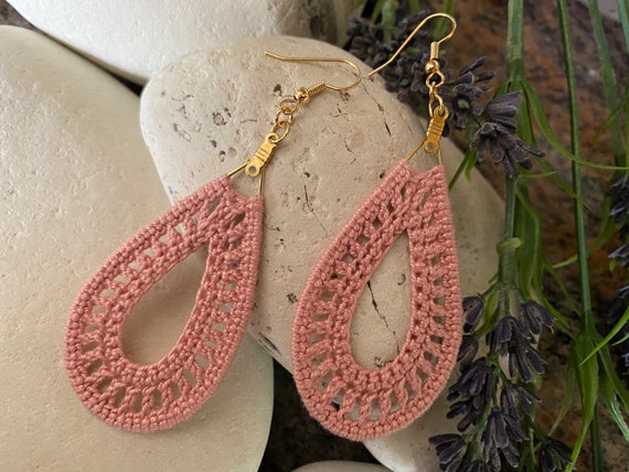Crochet earrings online sale