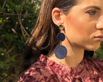 Handmade Crochet Lace Drop Earrings: Boho Statement Jewelry