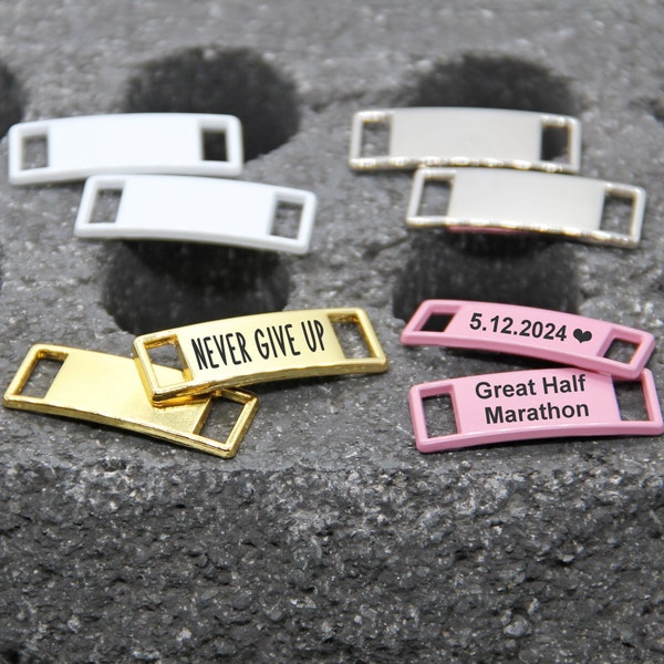 Custom shoe tags. Lace charm personalized tag. Sneakers bar running gift. Engraved image logo team. Marathon wholesales metal accessories