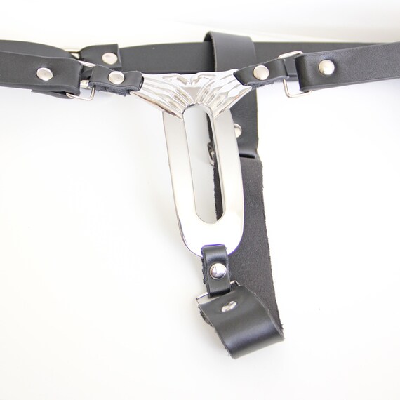Sex toy chastity belt. Women chastity custom engraved jewelry. Pussy panties mature gift. Clitoral vaginal toys leather metal BDSM lingerie