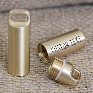 Portapillole personalizzato inciso. Portachiavi personalizzato. Collana capsula impermeabile regalo semi bottiglia. Portachiavi con logo commemorativo