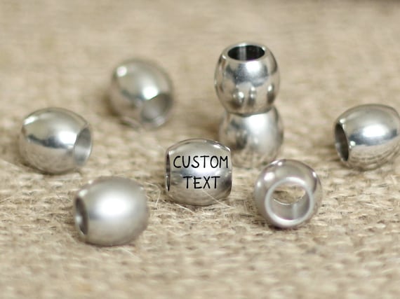 Personalized Beads Wholesale Custom Letters Stainless Steel Custom