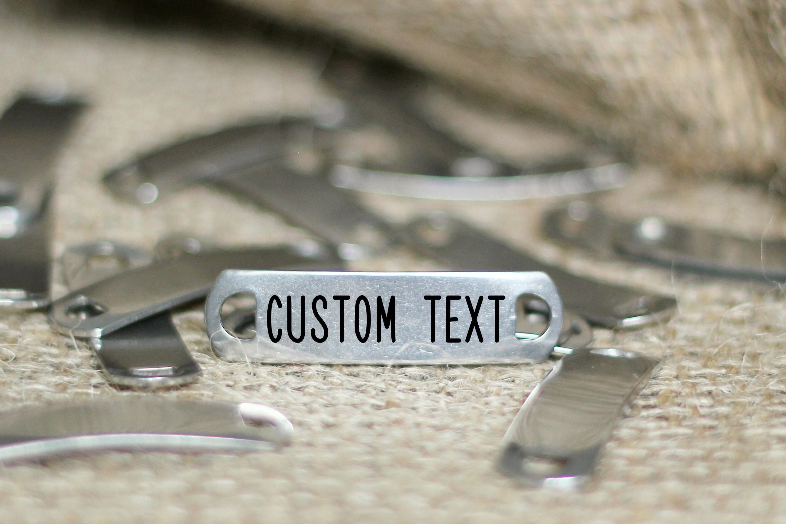 Engraved Charm Metal Blanks Laces for Shoes Customized Steel Etsy