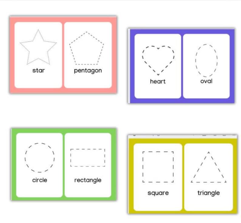 Shape Tracing Pages – PDF Printable for Preschool Kids | Instant ...