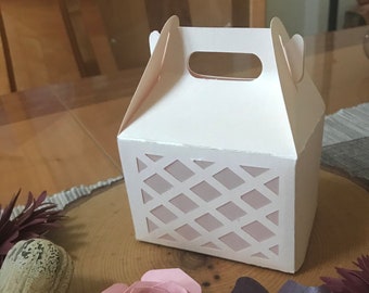 Gable Gift Box Template - Lattice SVG Cut files for Cricut or Silhouette Cameo