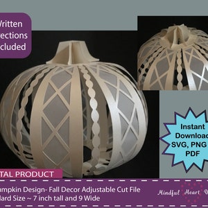 3D Pumpkin Lantern SVG: Fall Decor Cut File (Digital Download)