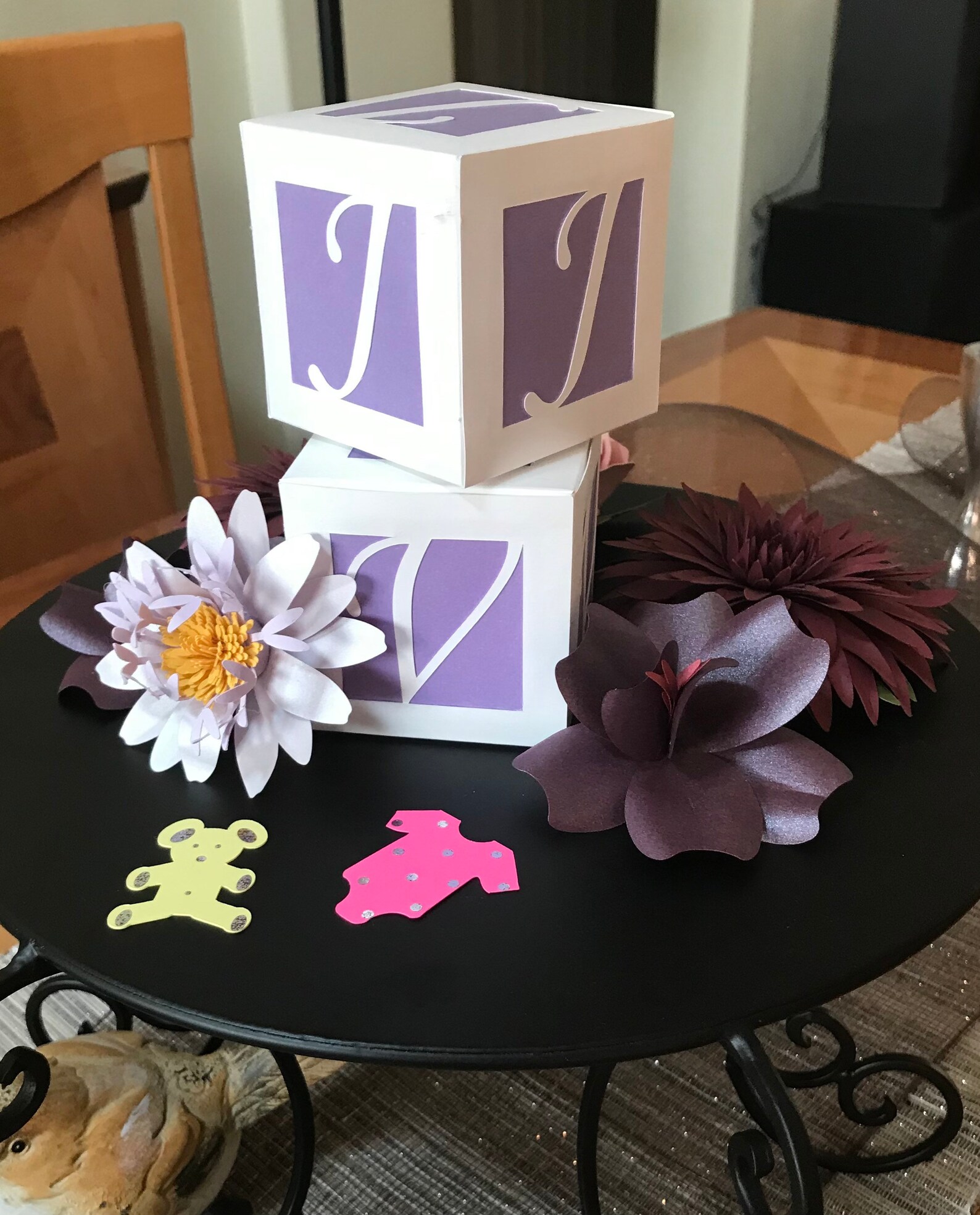 Small Alphabet Boxes A to Z Baby Shower Centerpiece Template Etsy