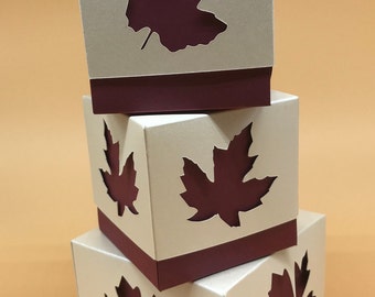 Fall Gift Boxes & ConFetti Template Bundle - SVG Cut Files for Cricut or Silhouette Cameo