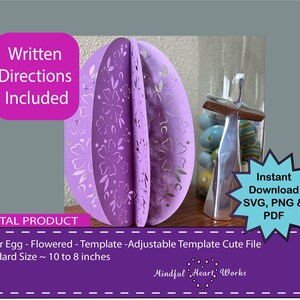3D Osterei Vorlage - Osterdekoration - Tischdekoration - Einstellbare SVG PNG DXF-Schnittdatei