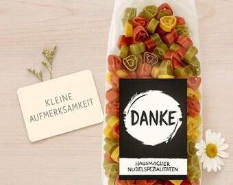 Herz Nudeln 250g (19,96 Euro/kg)| Pasta Geschenk | Mitbringsel | Liebe | Danke | Geburtstag | Lustig & Lecker /
