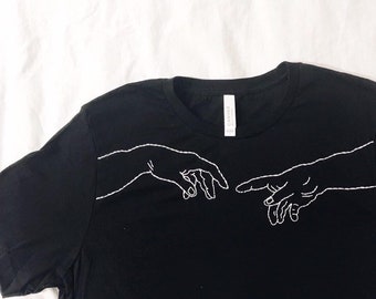 Creation of Adam Hand Embroidered T-shirt