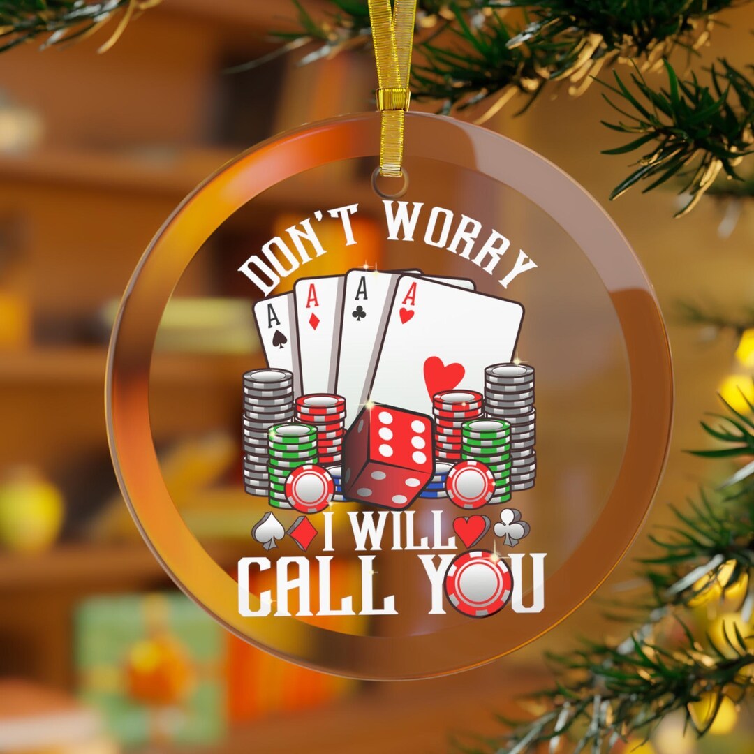 Funny Poker Ornament, I'll Call You, Card Game Ornament, Casino ...
