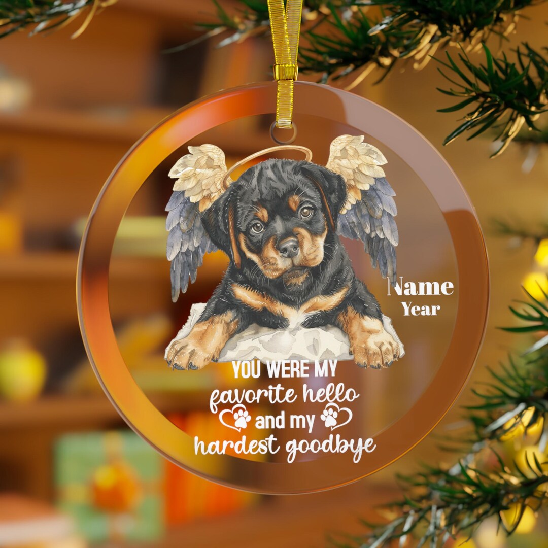 Rottweiler Dog Memorial Gift Ornament, Rottie Gift, Mom Rottweiler Dad ...