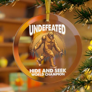 Bigfoot Ornament, Bigfoot Hide and Seek, Bigfoot Gifts, Bigfoot Christmas Ornament, Sasquatch Ornament, Sasquatch Christmas, Sasquatch Gift