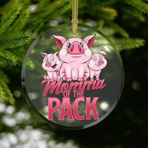 Mama Schwein Ornament, Schwein Christbaumschmuck, Schwein Mama, Bauer Ornament, Schwein Geschenke, Schweinchen, Hog, Schweine Mama, Bauernhof Ornament Mama des Packs