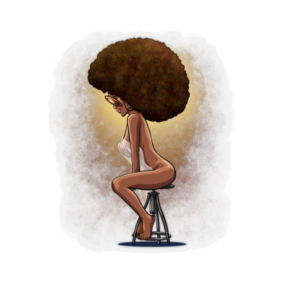 570px x 570px - She is Diva Black Girl Stickernude Art Naked - Etsy UK