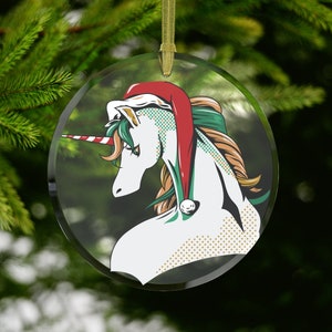 Christmas Unicorn Ornament, Christmas Unicorn, Holiday Unicorn, Unicorn Gifts, Unicorn Ornaments,Ornaments for Girls Kids Holiday Decoration