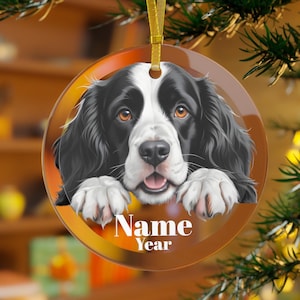 English Springer Spaniel Ornament, English Springer Spaniel Dog Gifts, Springer Memorial,  English Springer Mama, English Springer Christmas