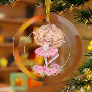 Blonde Ballerina Christmas Ornament Dance Daughter Dancer Ballet Nutcracker Floral