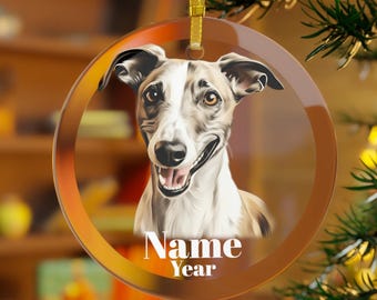 Ornament Whippet, Whippet-hond, Whippet cadeau, Whippet Memorial, Whippet Mama, Whippet papa, Whippet kersthond, Whippet Dog aangepast